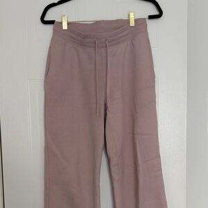 Aritzia dusty pink sweat fleece Pants